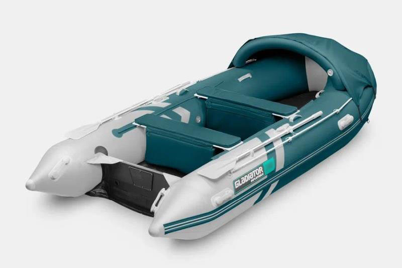 Надувная лодка GLADIATOR E330 PRO морской зелено-белый 