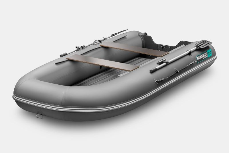 Надувная лодка GLADIATOR E330 S темно-серый 