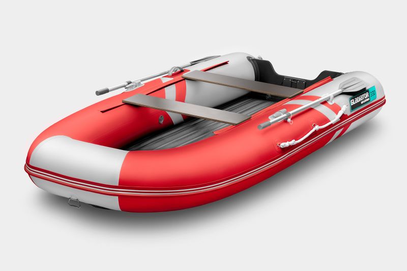 Надувная лодка GLADIATOR E330 S красно-белый 