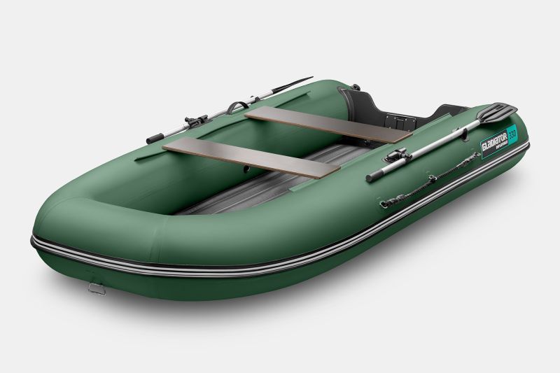 Надувная лодка GLADIATOR E330 S зеленый 