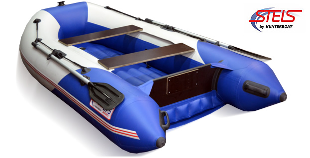 Надувная лодка Хантер STELS 275 Aero серо-синий