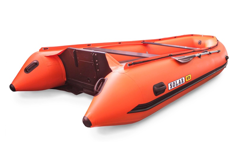 Надувная лодка Солар-470 Super Jet Tunnel оранжевый 