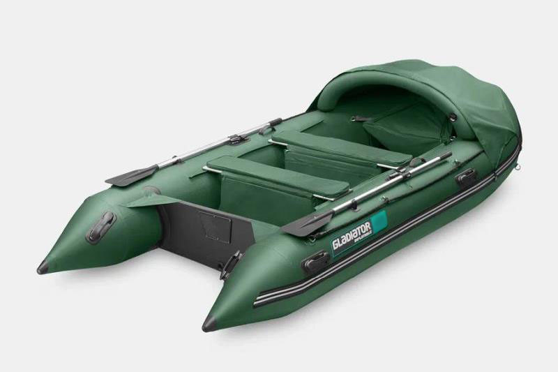 Надувная лодка GLADIATOR C420 AL зеленый 