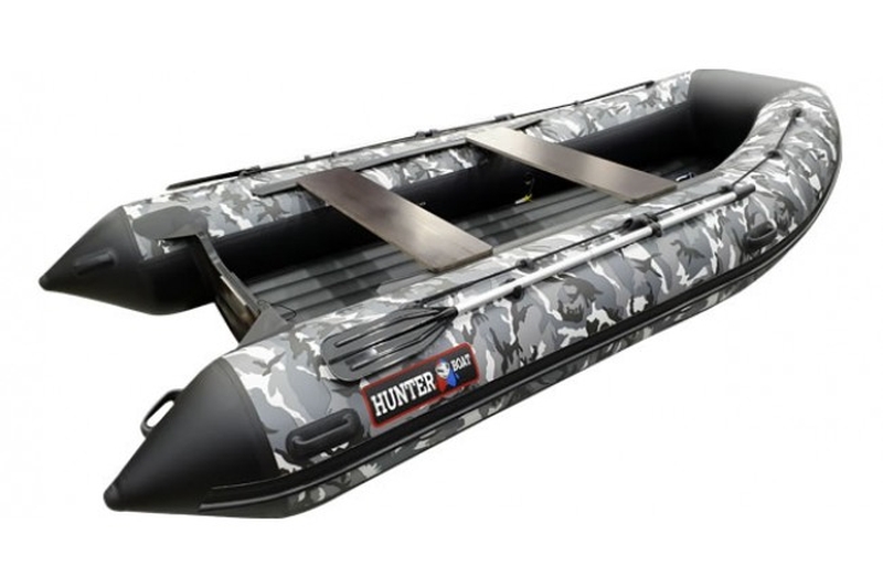 Надувная лодка Хантер 360 А серый камуфляж 