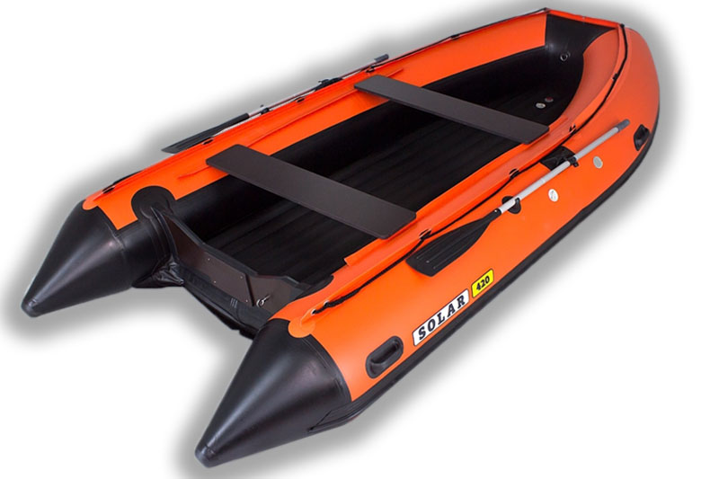 Надувная лодка Солар Максима-420К оранжевый 