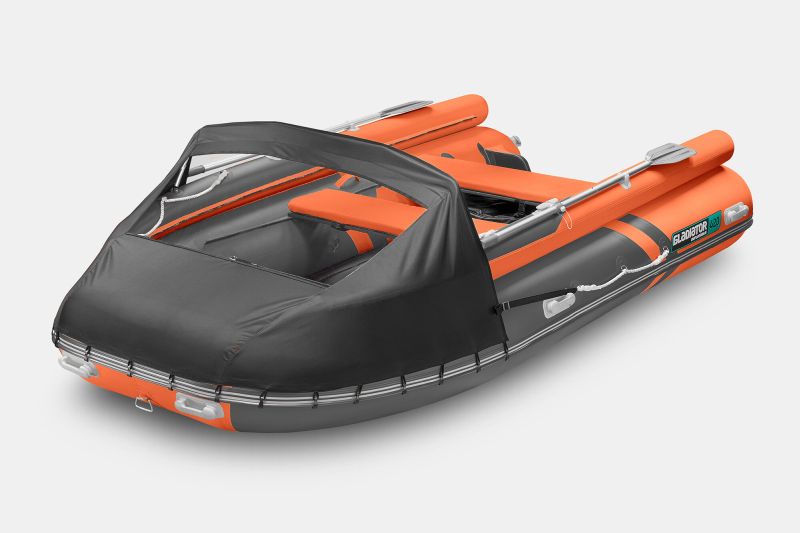 Надувная лодка GLADIATOR E380 X оранжево-темно-серый 