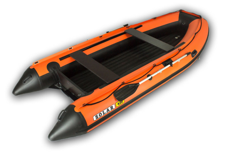 Надувная лодка Солар-420 Стрела Jet Tunnel оранжевый 
