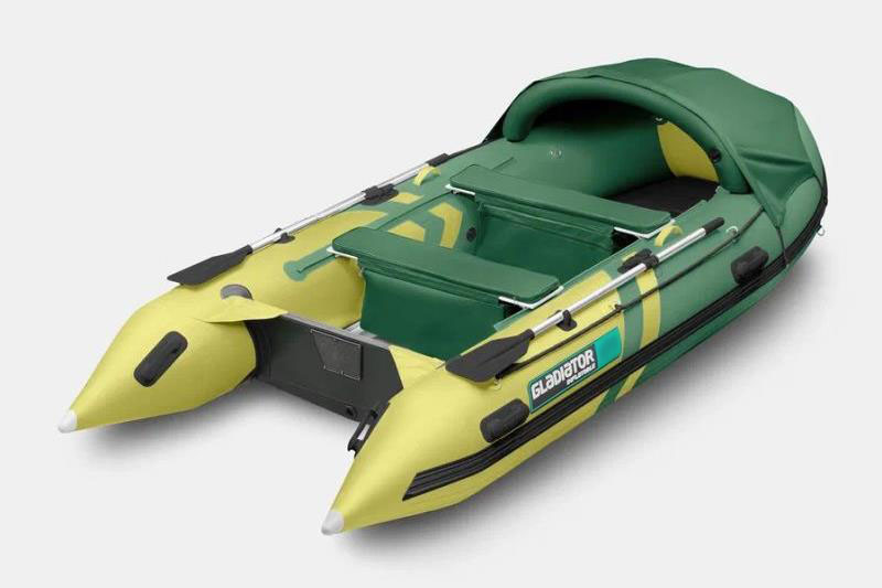 Надувная лодка GLADIATOR C400 AL зелено-оливковый 