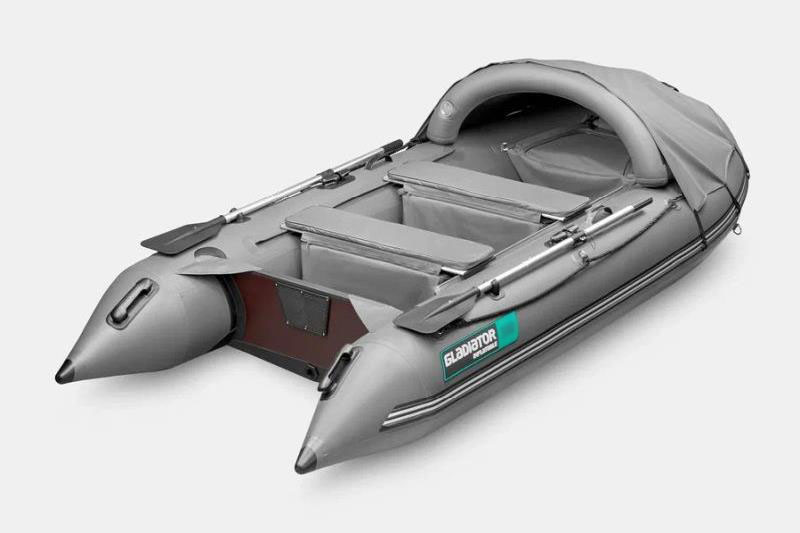 Надувная лодка GLADIATOR C400 AL темно-серый 