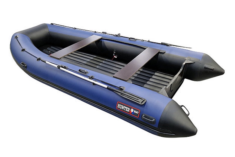 Надувная лодка Хантер 420 А сине-черный 