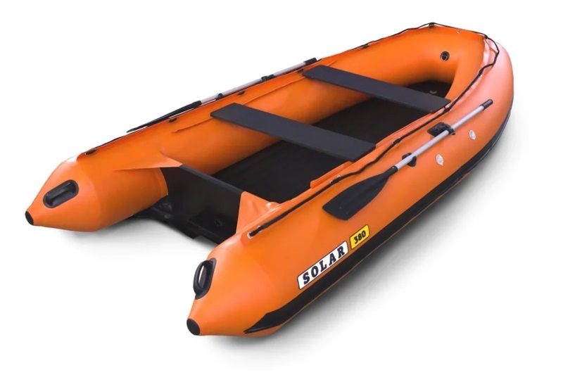 Надувная лодка Солар-380 Jet Tunnel оранжевый 
