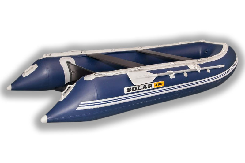 Надувная лодка Солар-380 Jet Tunnel синий 