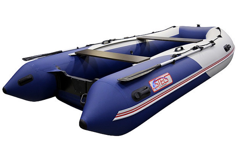 Надувная лодка Хантер STELS 375 Aero серо-синий 