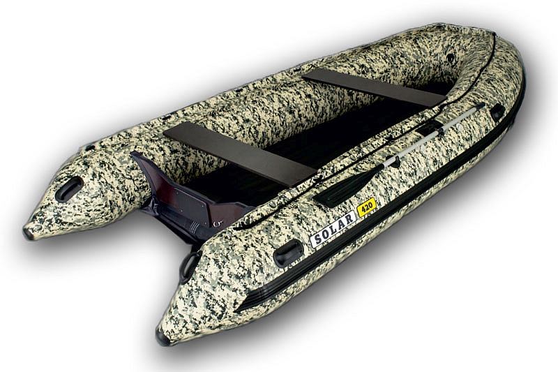 Надувная лодка Солар Максима-420К пиксель 