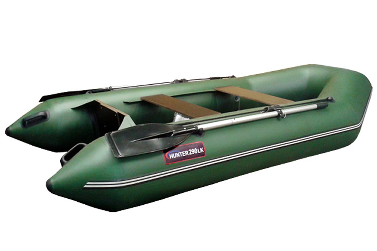Надувная лодка Хантер 290 ЛК зеленый 