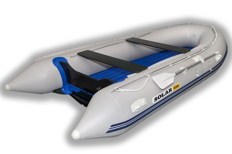 Надувная лодка Солар Максима-420К серый 