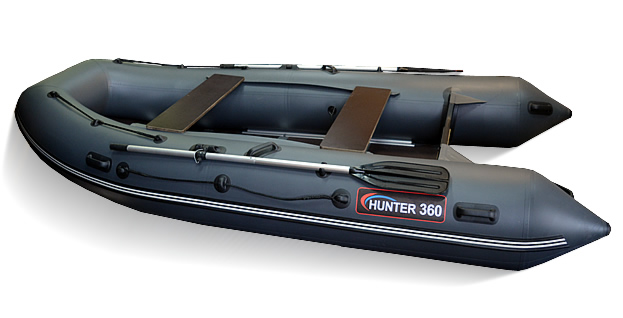 Надувная лодка Хантер 360 серый 